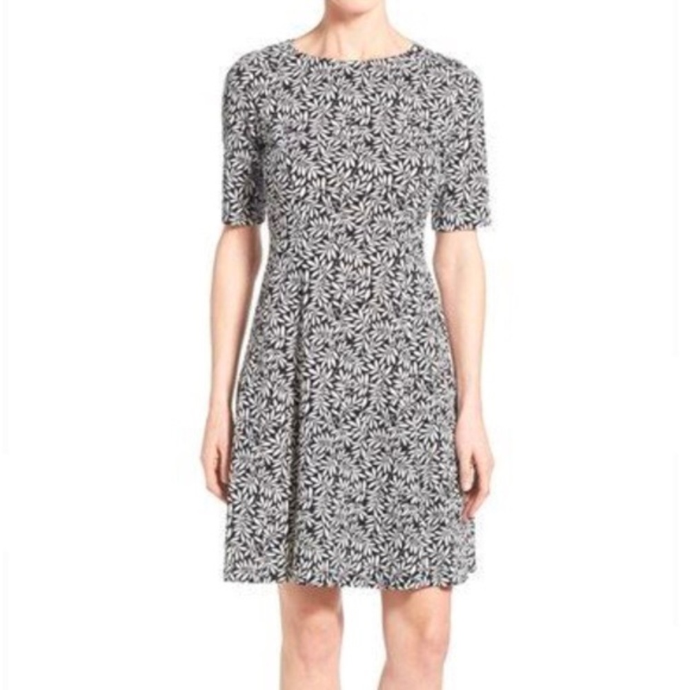 Ivanka Trump A-Line Fit & Flare Patterned Dress